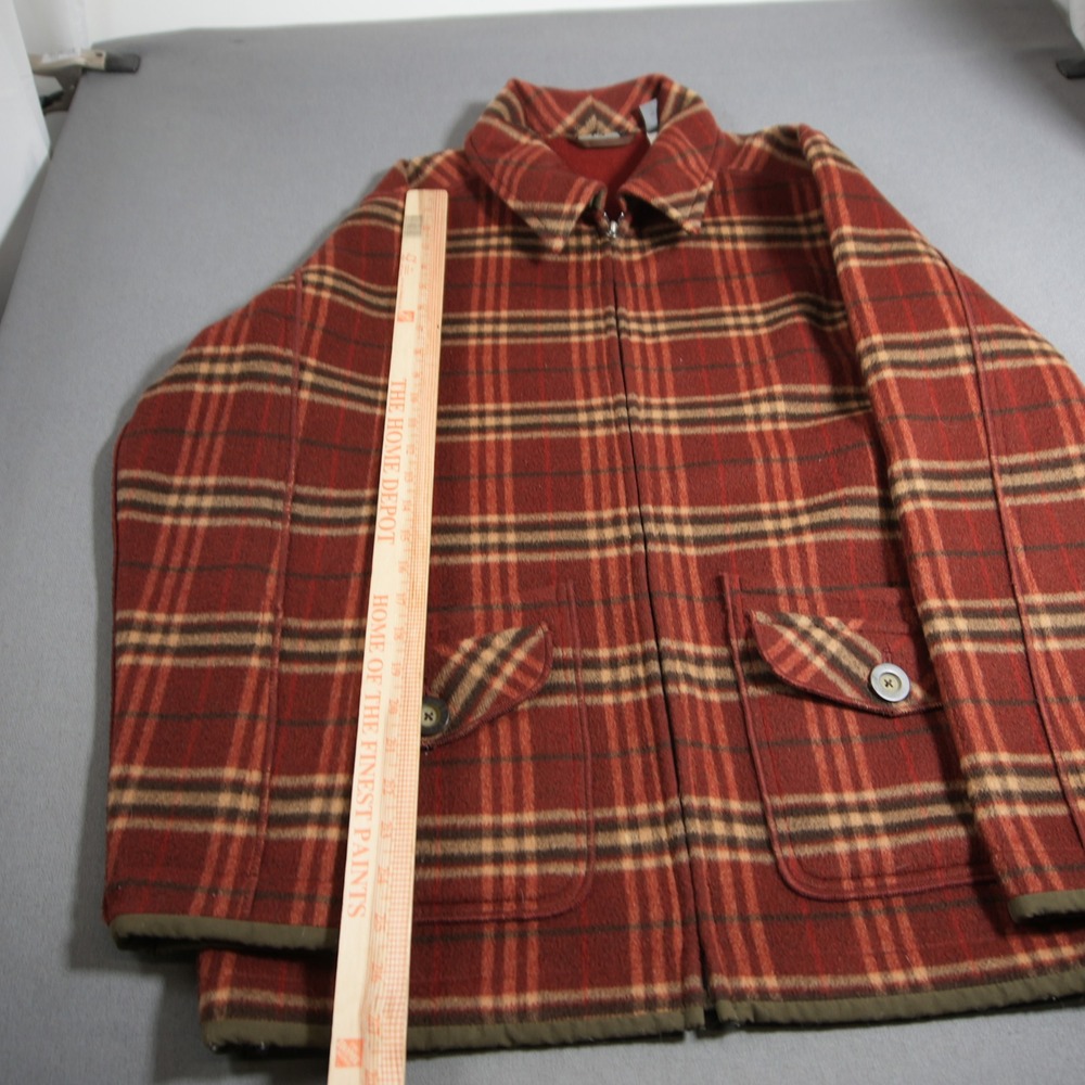 Vintage REI Plaid Wool Nylon Heavyweight Men Field Chore Jacket M Retro Cabin - Picture 7 of 15